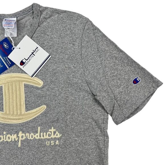 New Champion Men US M Gray Heavyweight Jersey Heritage T-Shirt | Made in USA - Picture 6 of 11
